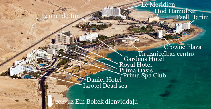 Nāves jūra, Ein Bokek viesnīcas