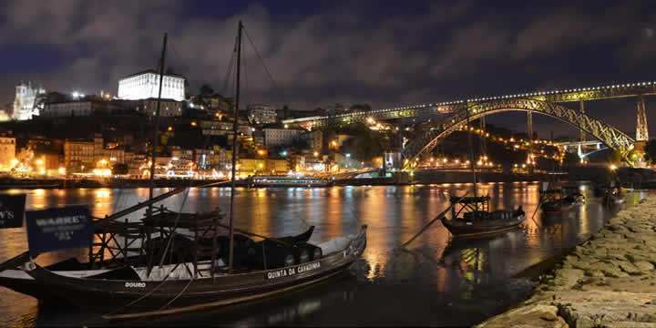 Porto krastmala vakara pastaigā, Portugāles ceļojums